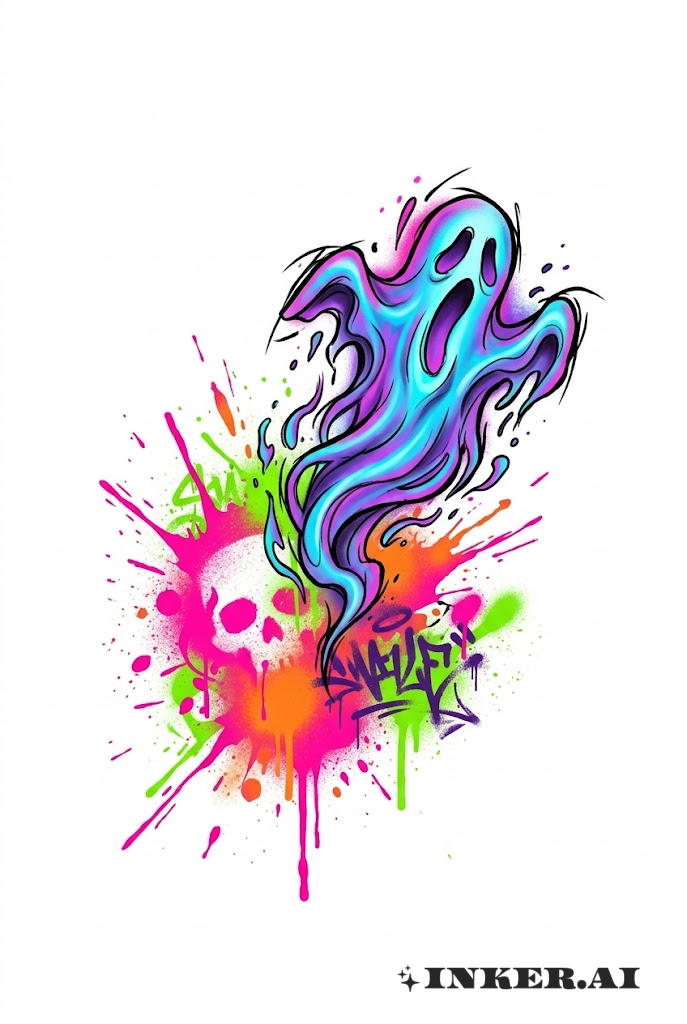 Spray-Painted Ghostly Shadow