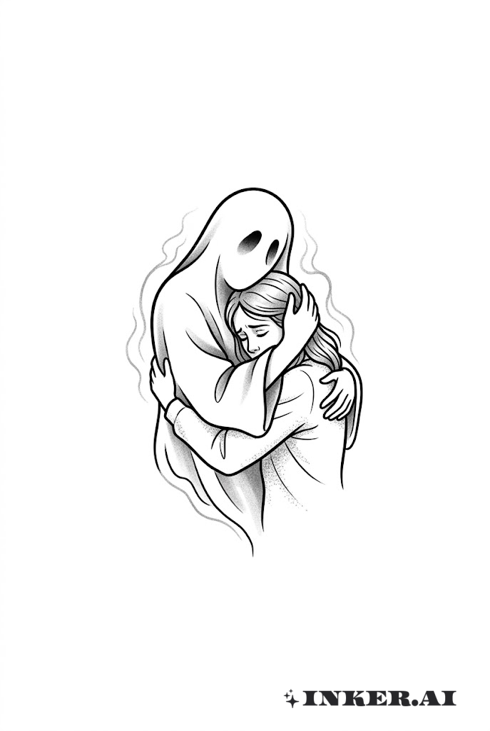 Abrazo Fantasmal en Silueta