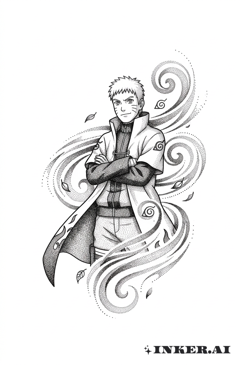 Ewiger Hokage in Punkttechnik