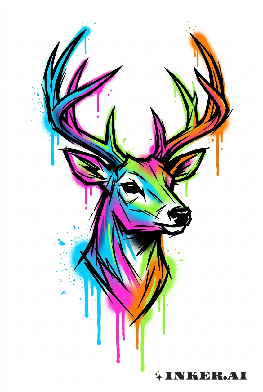 Graffiti Buck Neon Glow