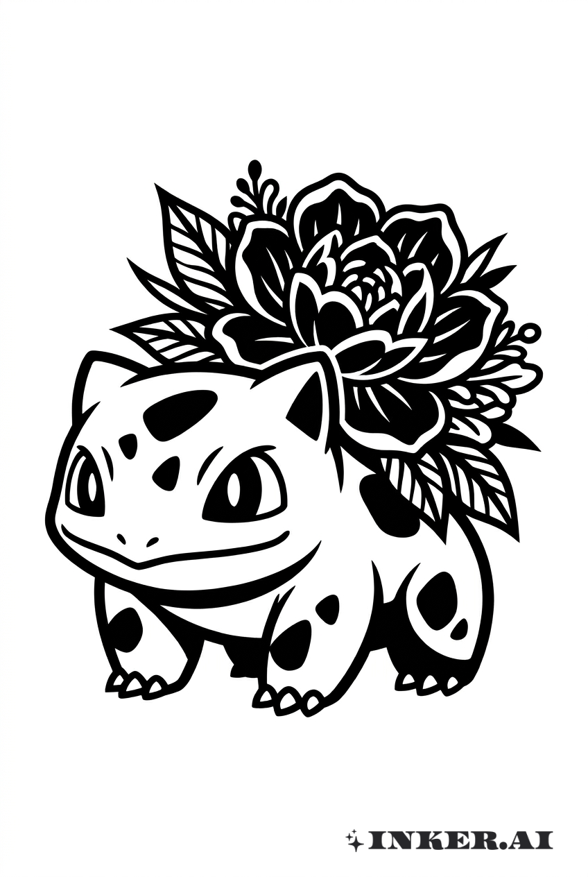Bulbasaur Hoa Văn Đen