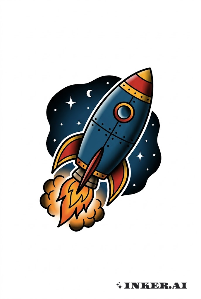 Traditional Space Rocket