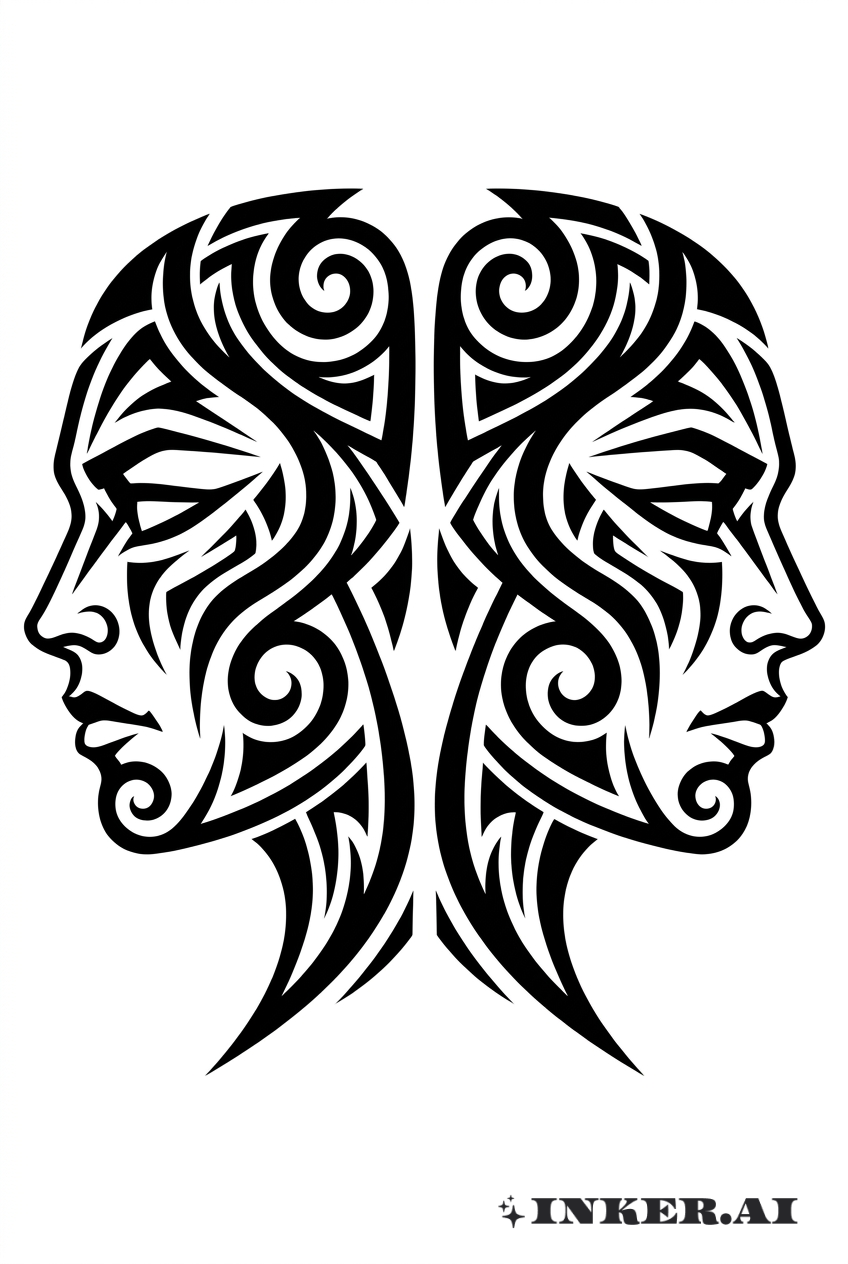 Caras de Espejo Tribal de Géminis