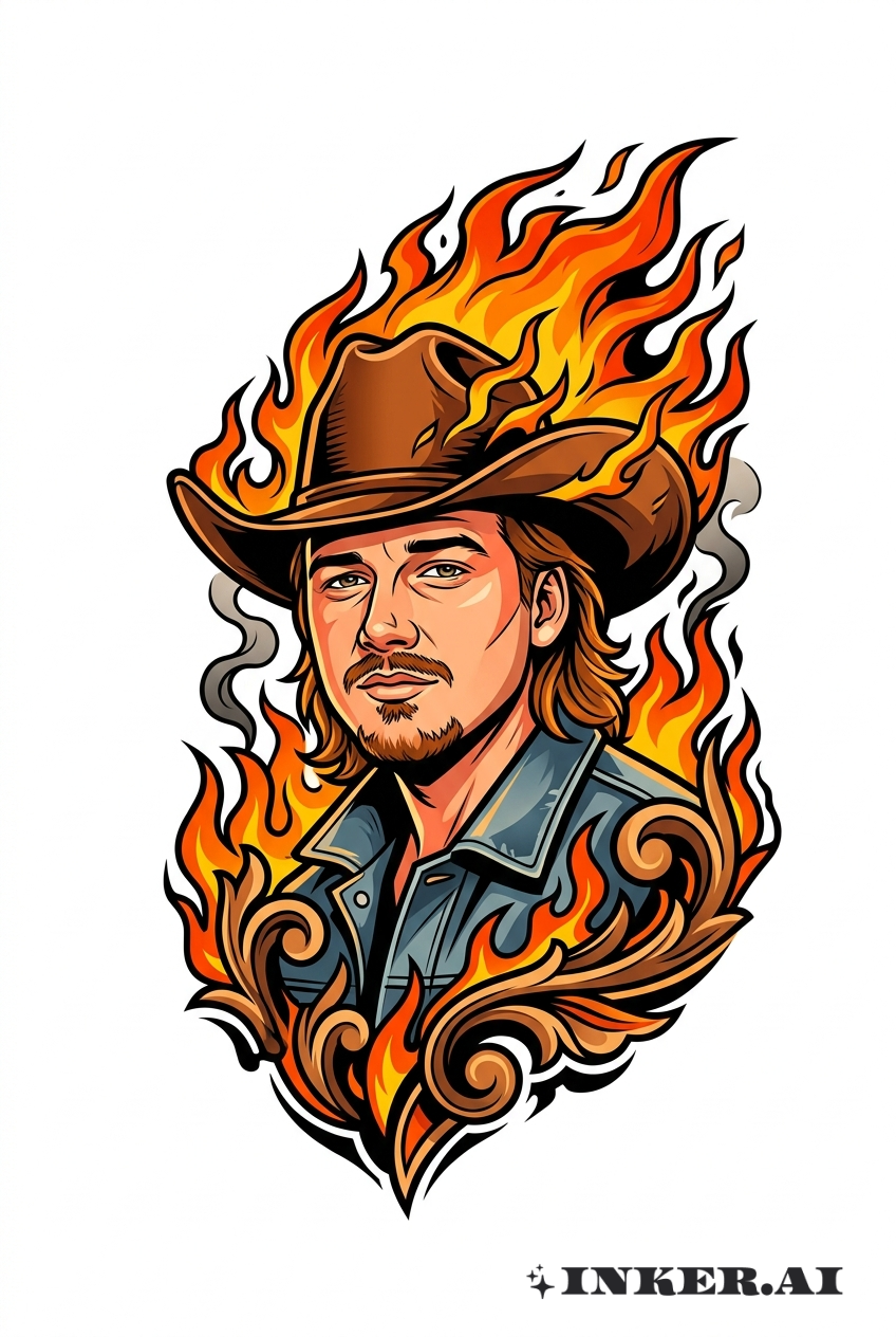 摩根·沃伦 牛仔帽燃烧