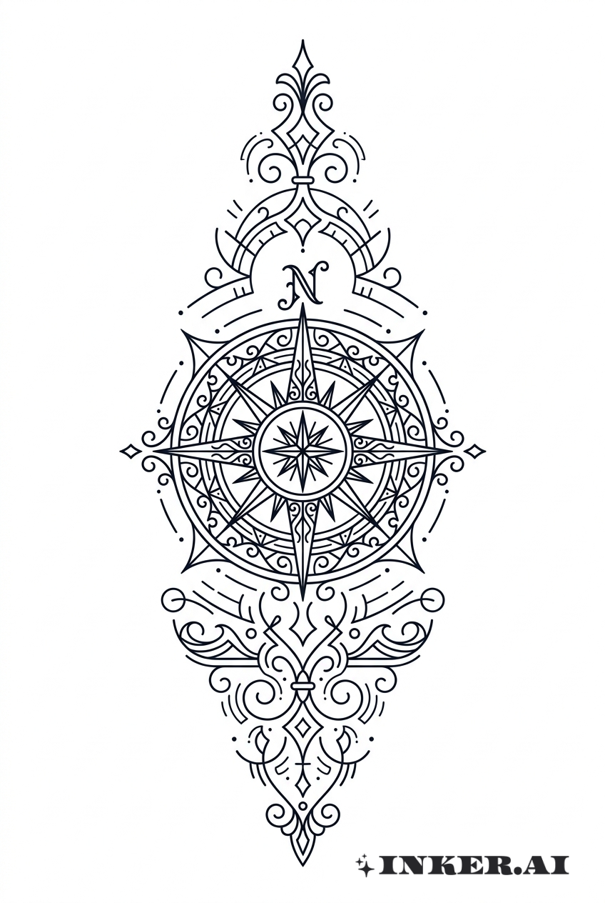 Rosa dos Ventos Ornamental Vagabunda