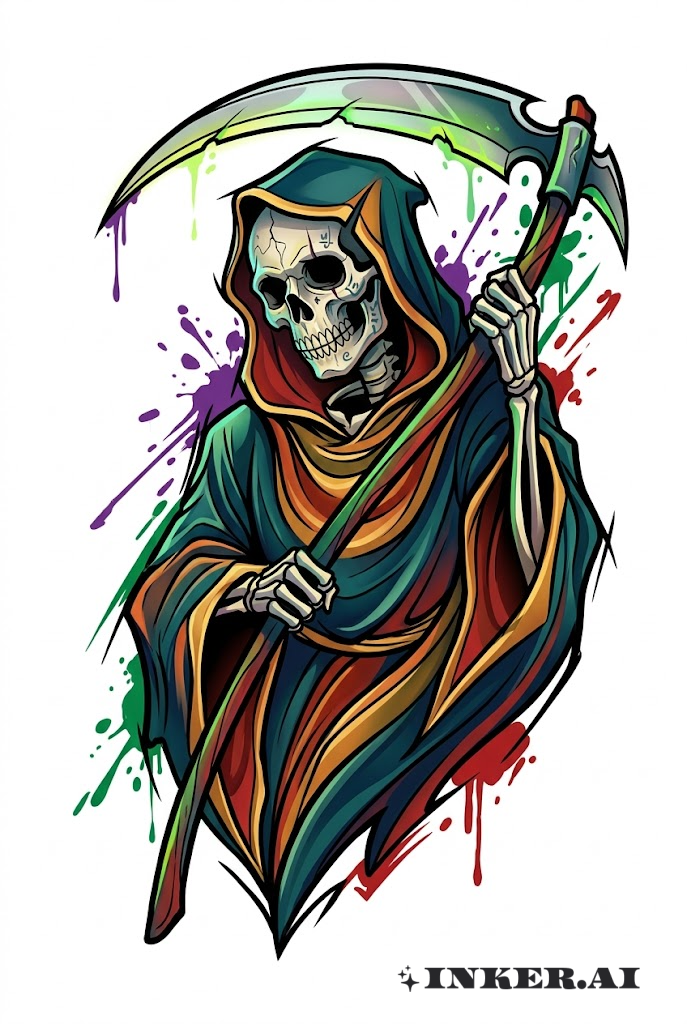 Icône de l'art urbain Santa Muerte