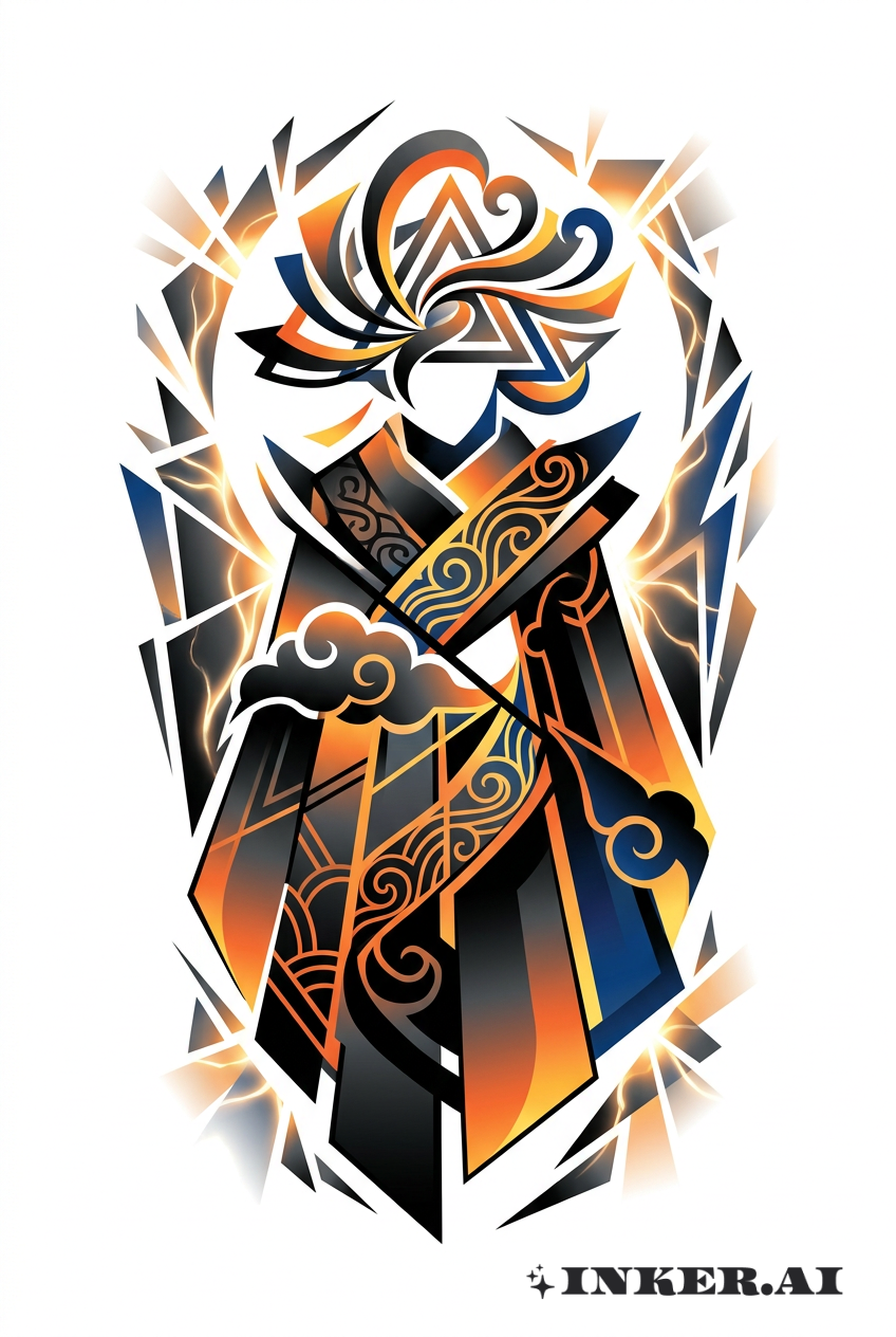 Schattenhafte Silhouette des Hokage
