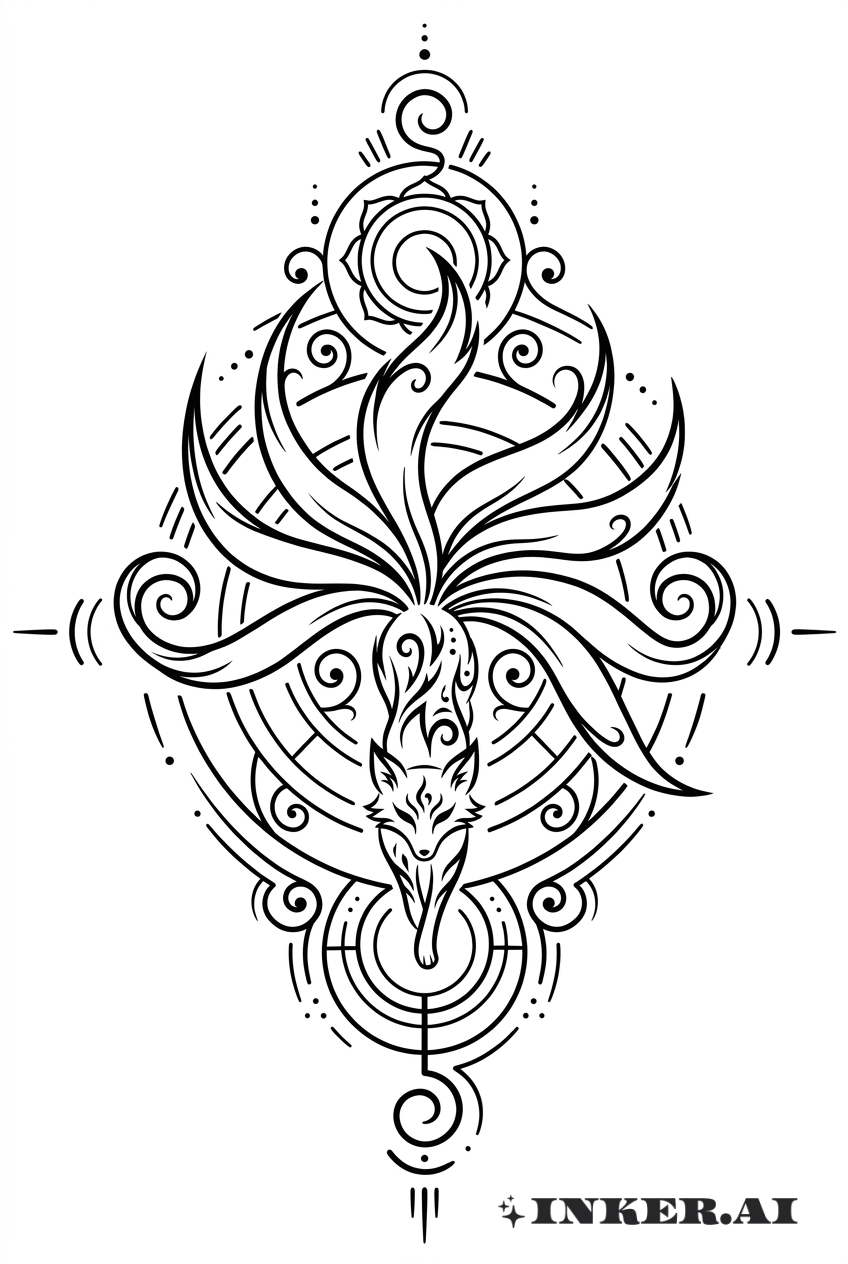 Mandala do Chakra da Raposa de Nove Caudas