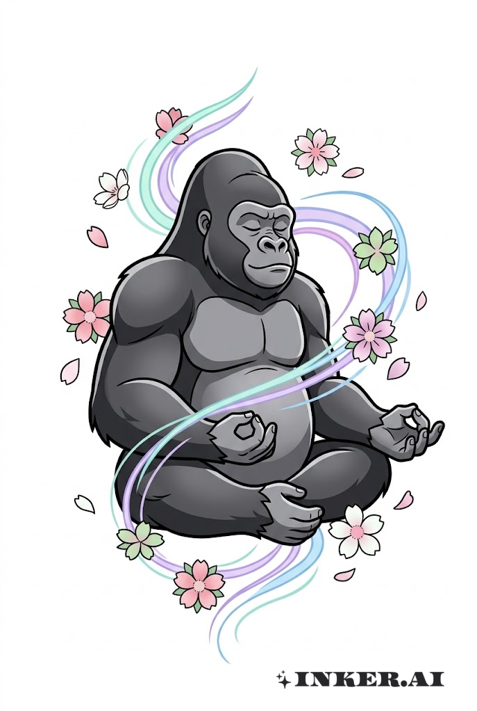 Gorilla Anime Zen-Meister