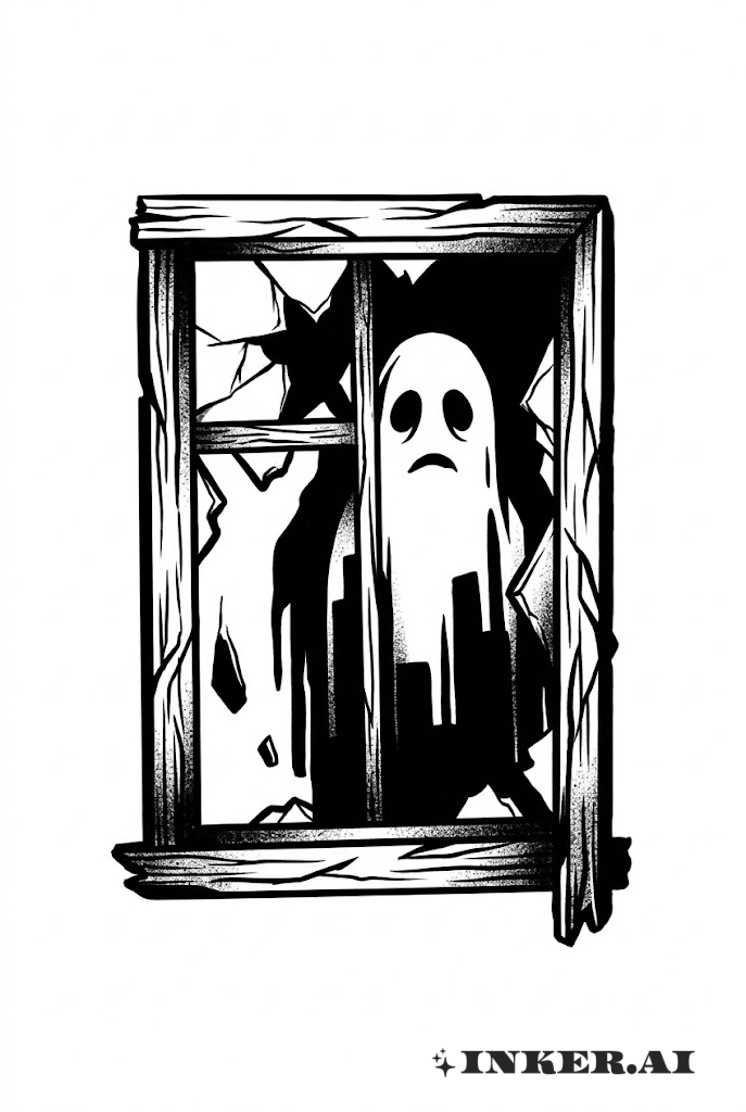 Vigilante Silencioso Fantasma Blackwork