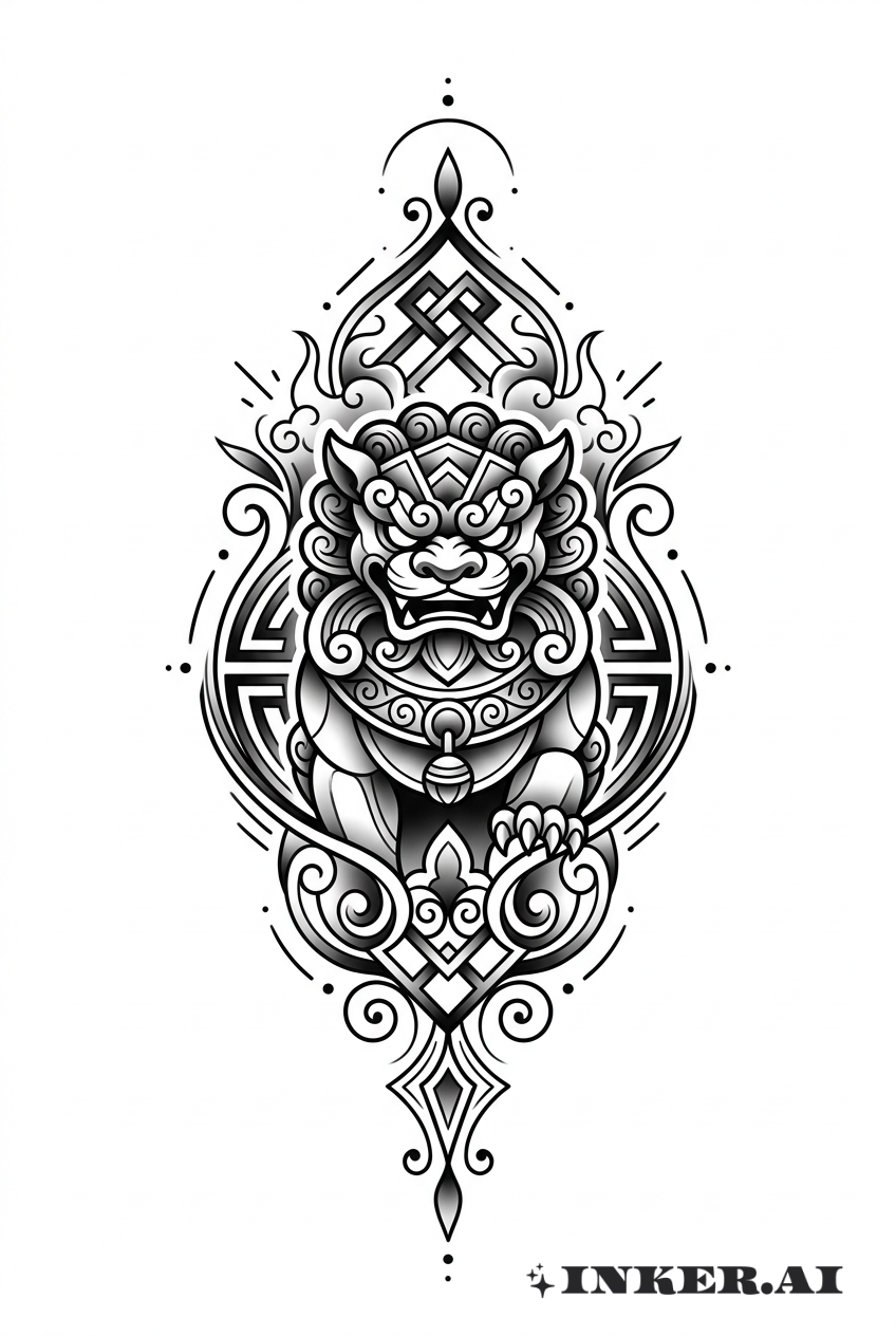 Brasão Ornamental do Leão Guardião