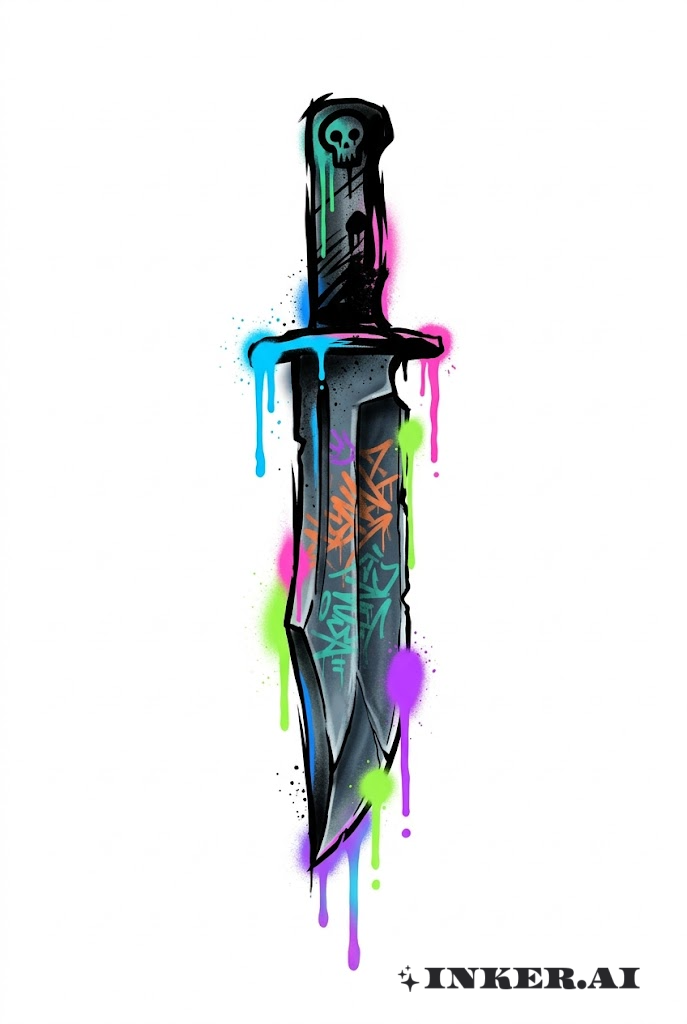Couteau Graffiti Tranchant