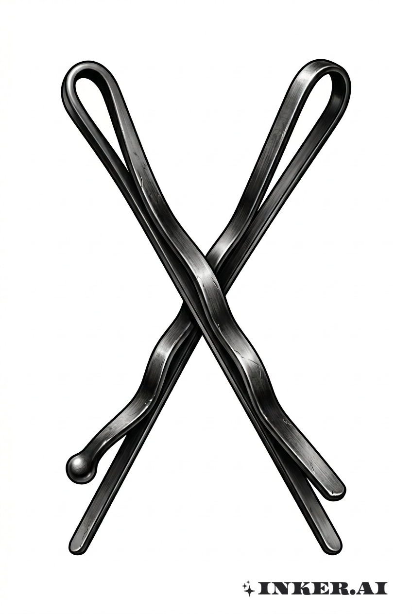 逼真的反光发夹特写