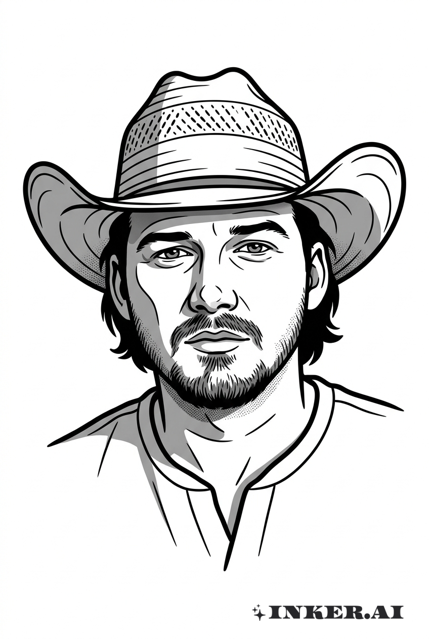 Nón Cao Bồi Đen và Xám của Morgan Wallen