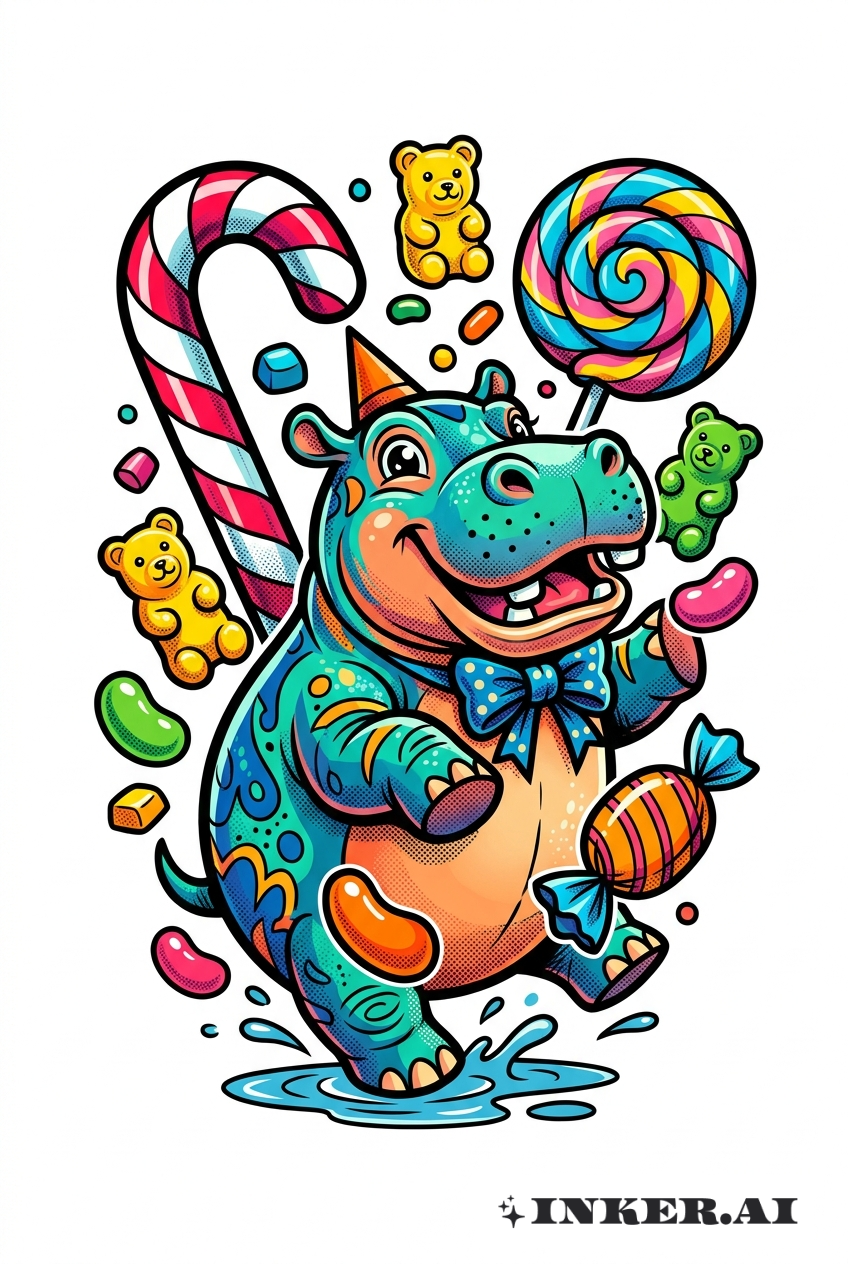 Candyland Nilpferdenzuckerschmaus