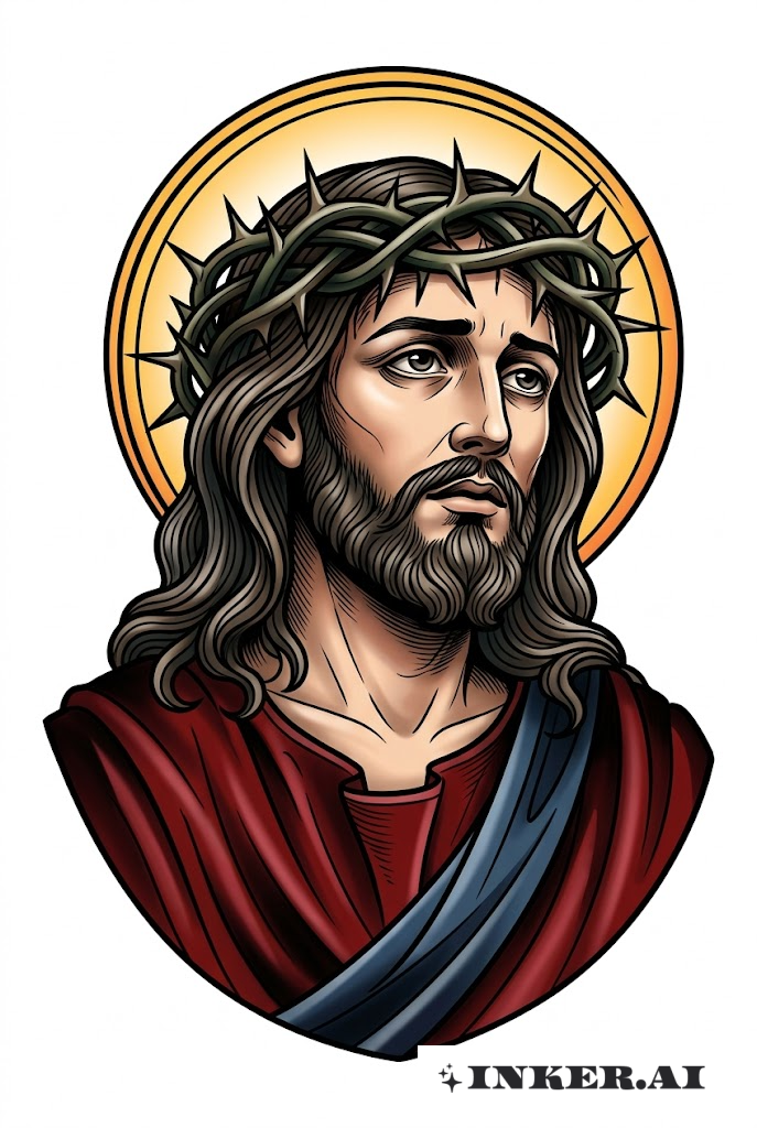 Jésus avec la couronne d'épines Traditionnel