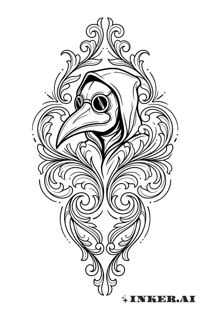 裝飾性瘟疫醫生面具