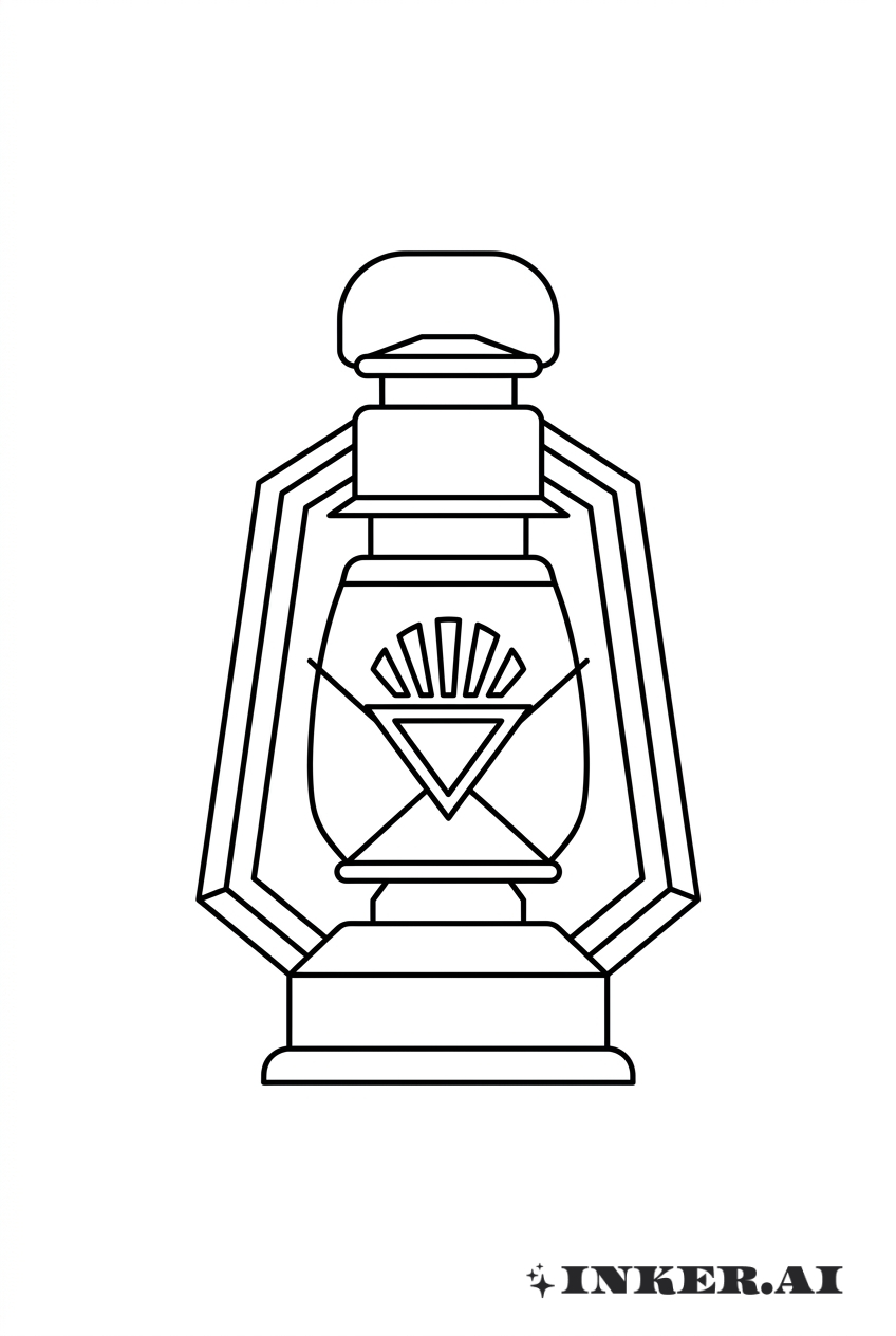 極簡黑色燈籠輪廓