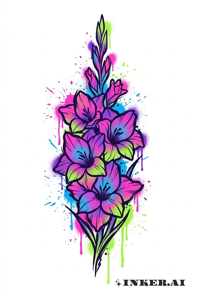 Thẻ Hoa Lay Ơn Graffiti