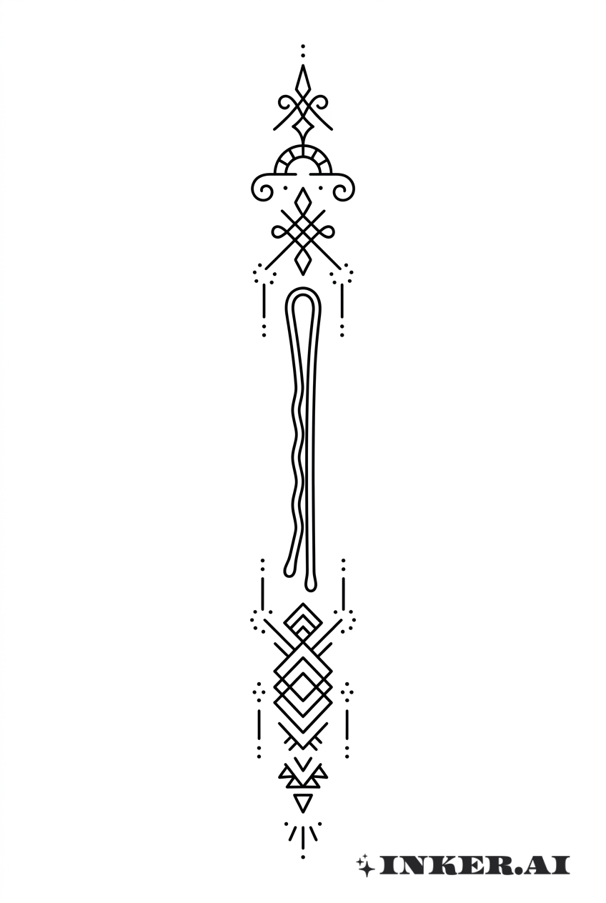 Ornamentale Haarnadel Mandala