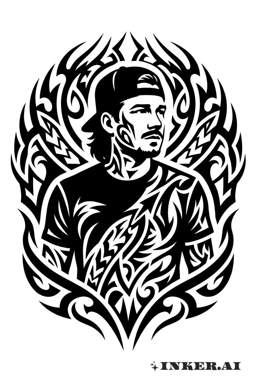 Morgan Wallen Tribal Silhouette