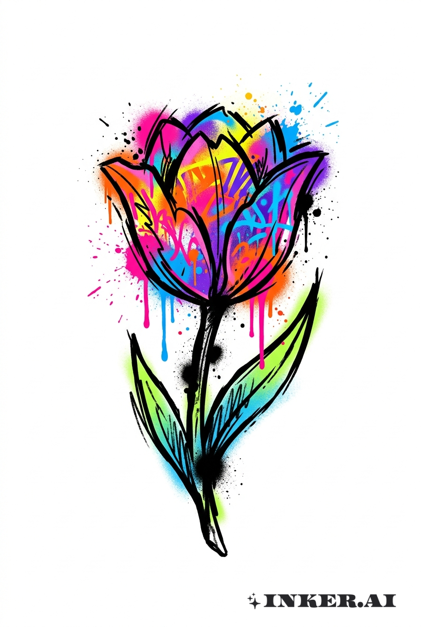 Explosion de Tulipe Graffiti