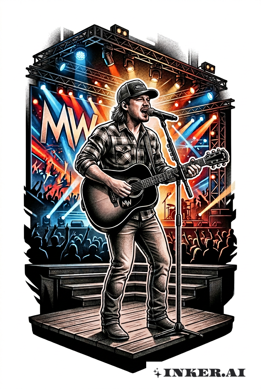 Scène musicale en 3D de Morgan Wallen