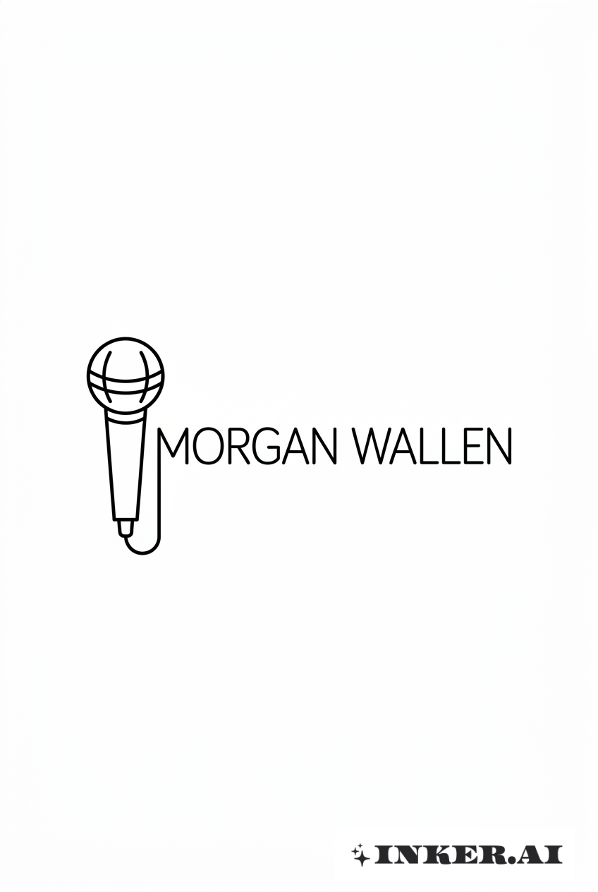 Hình xăm Viền Micrô Morgan Wallen