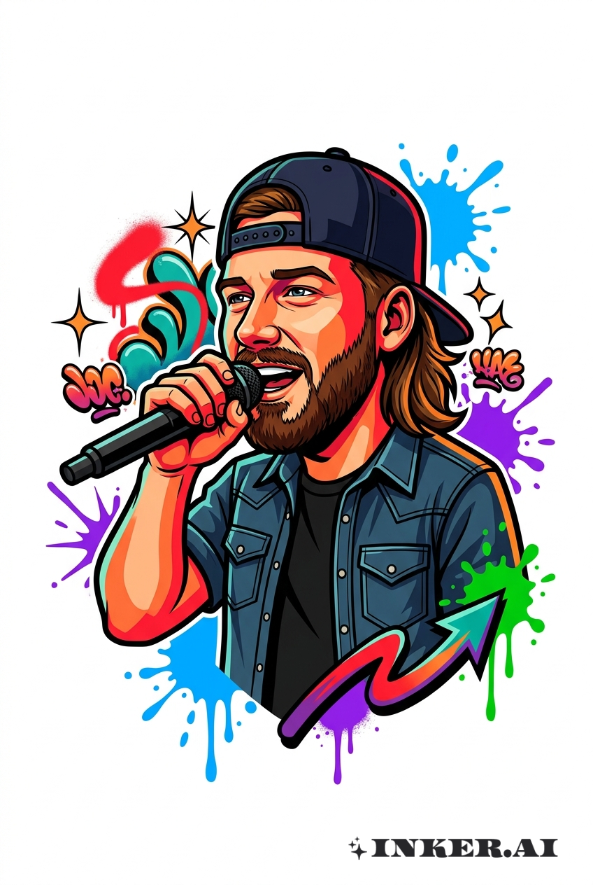 摩根·沃伦麦克风飞溅纹身