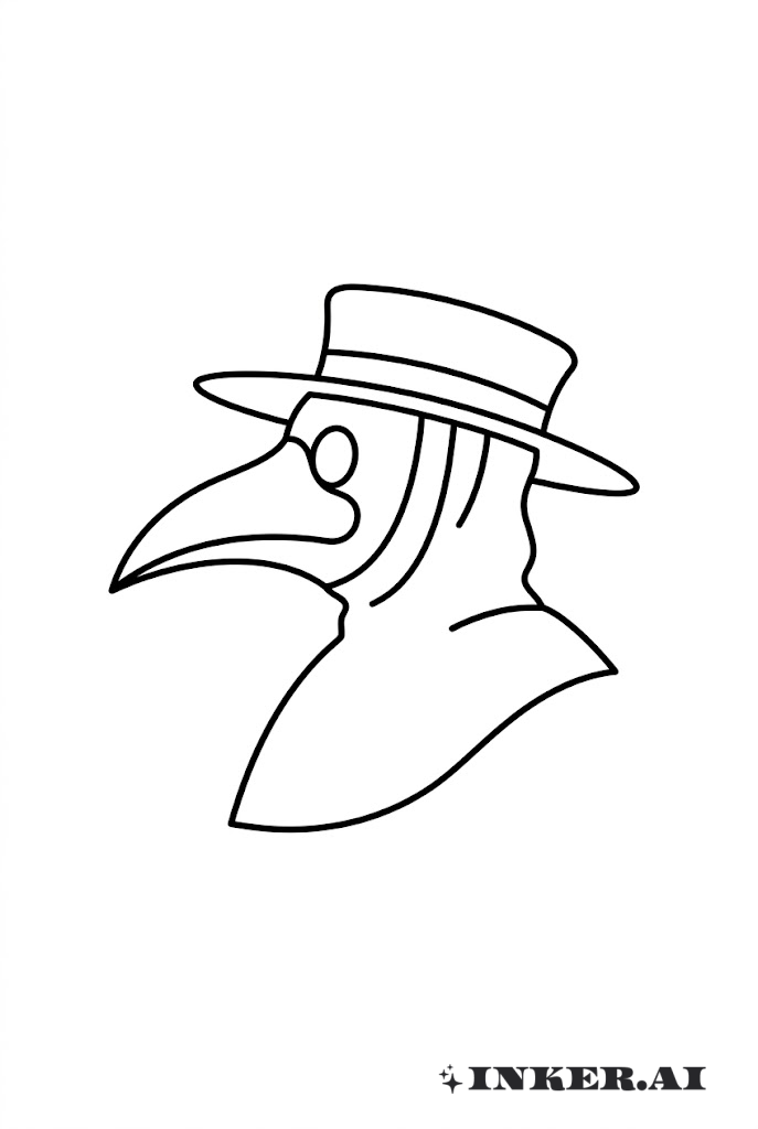 極簡風瘟疫醫生剪影