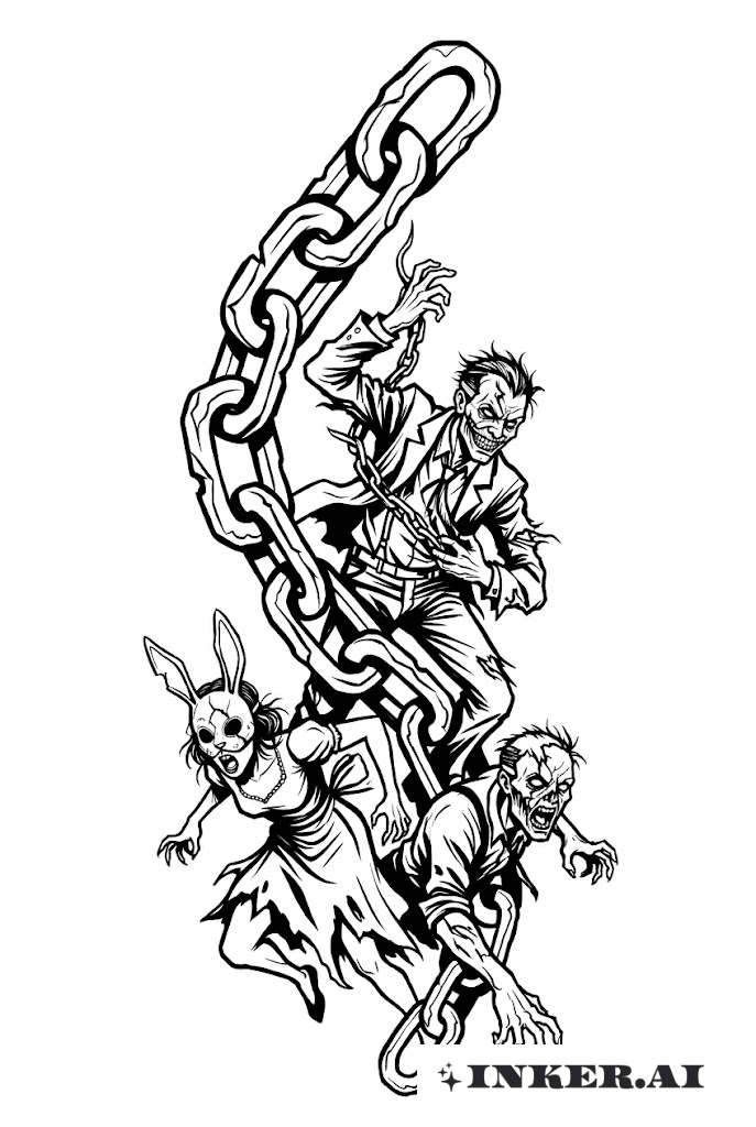 生化奇兵链条与突变者素描