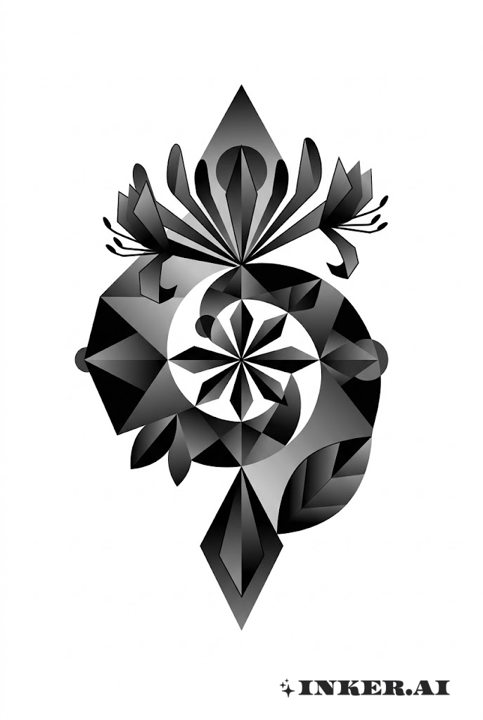 Geometric Honeysuckle Spiral