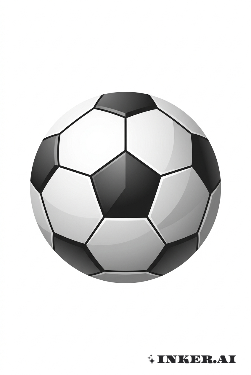 幾何学的サッカーボール・モザイク