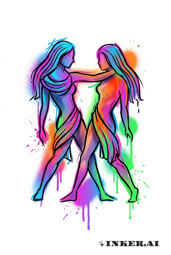 Gemini Graffiti Zwillinge