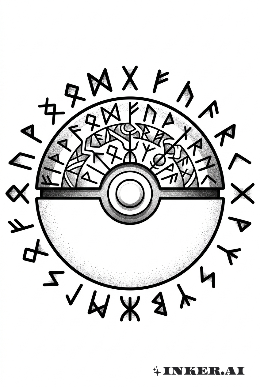 Pokeball avec Runes Anciennes