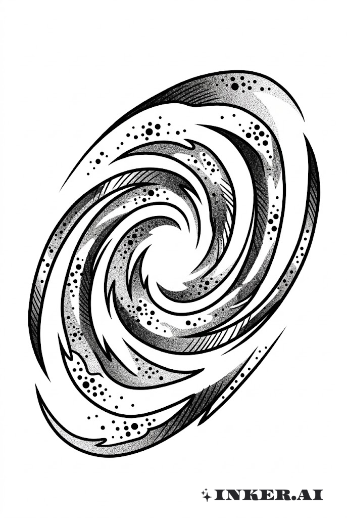 Espiral de Galaxia en Blanco y Negro