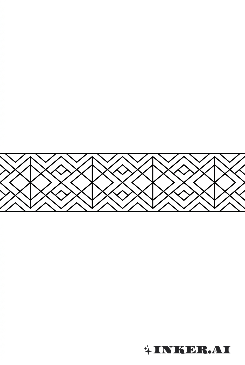 Bande Tukutuku Minimaliste Maori