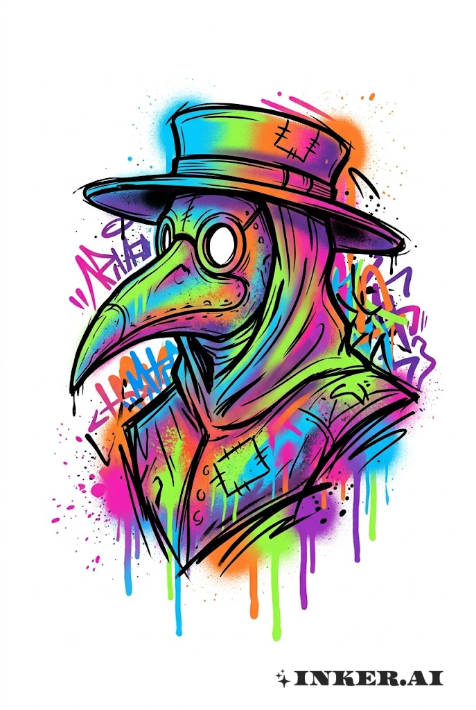 Plague Doctor Graffiti Tag