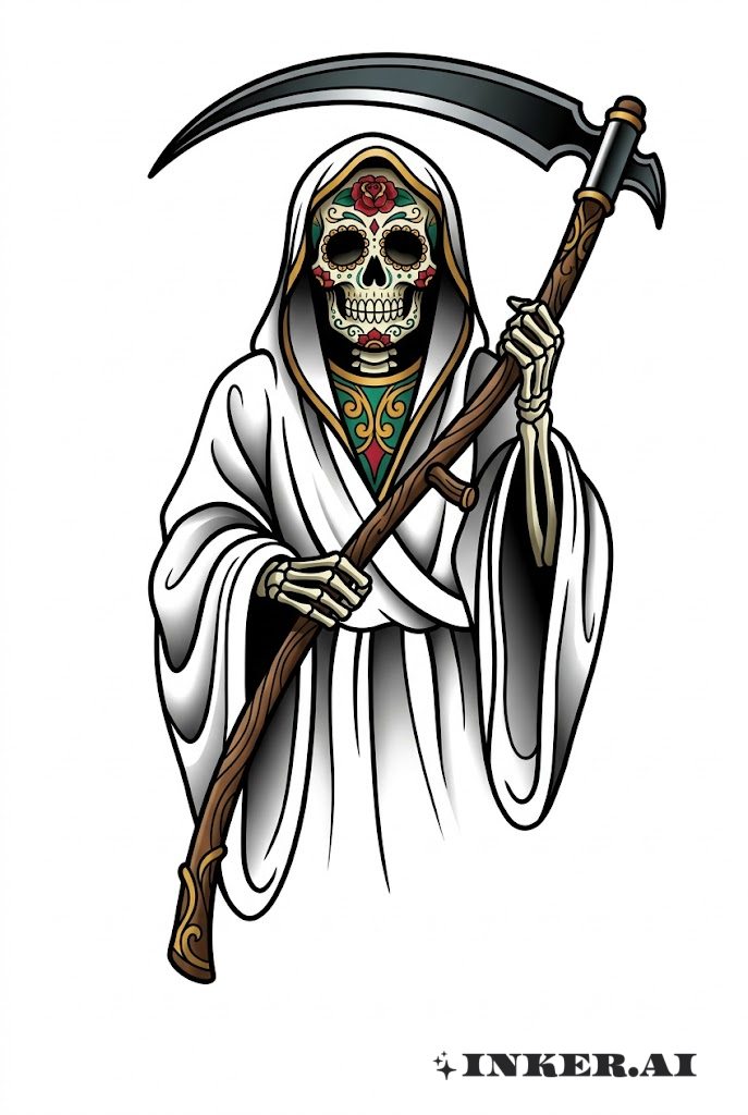 傳統長袍的聖母死亡像