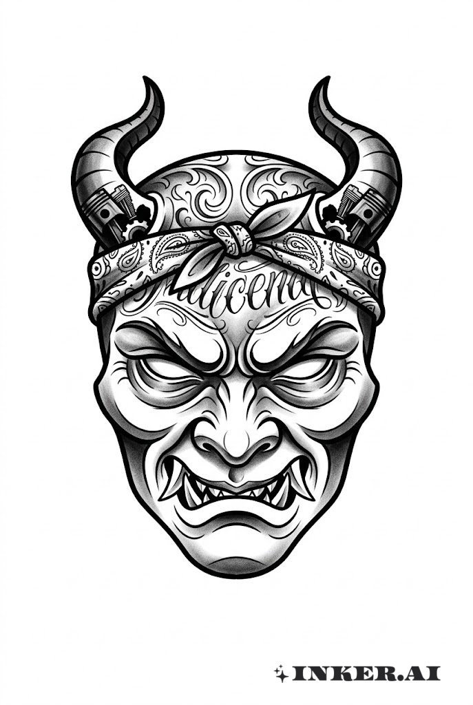 奇卡诺鬼面纹身