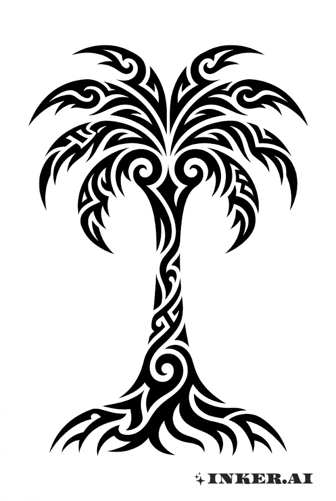 Silueta Tribal de Palma