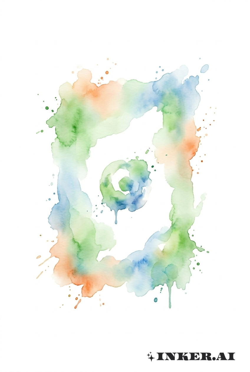 水彩サッカー場シルエット