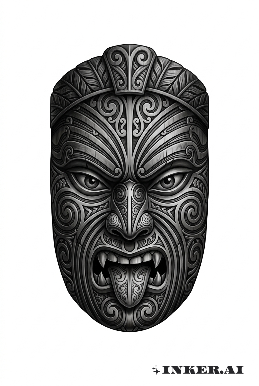 Masque de Guerrier Maori Réaliste