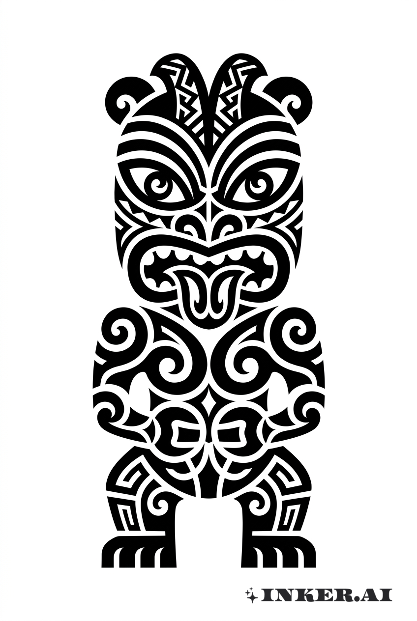 Gardien Tiki Tribal Maori