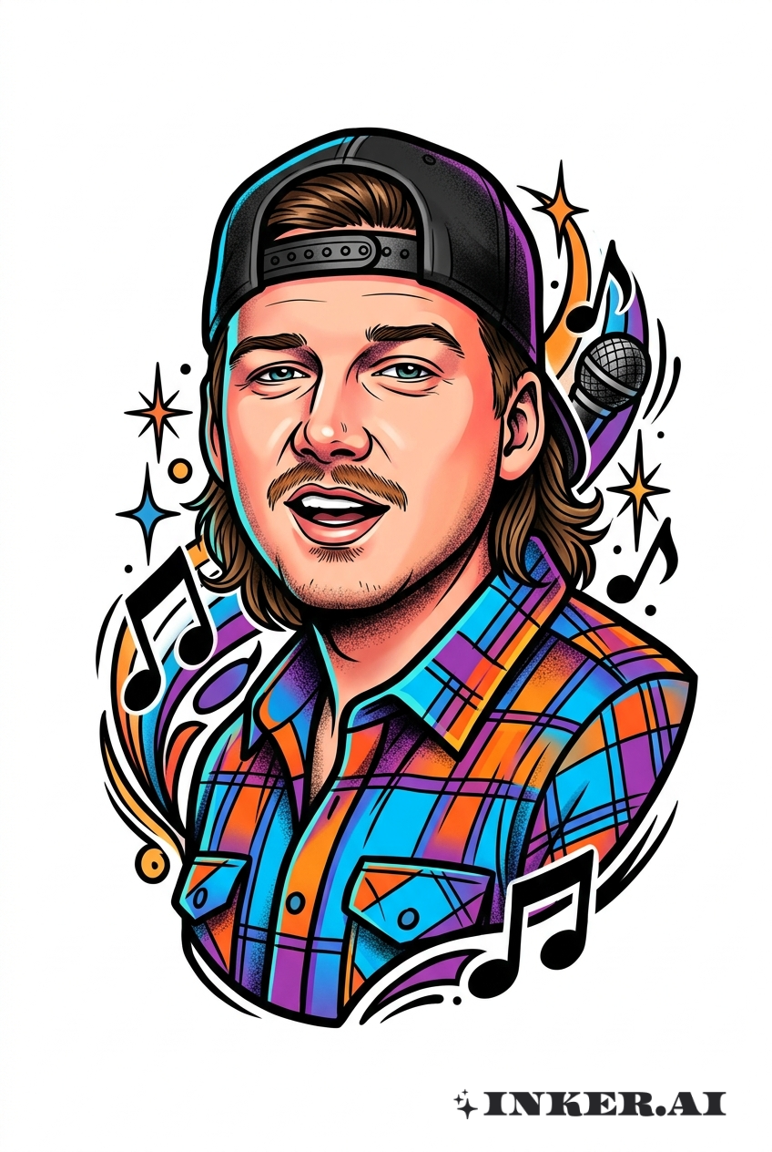 모건 월렌 네온 레트로 초상화