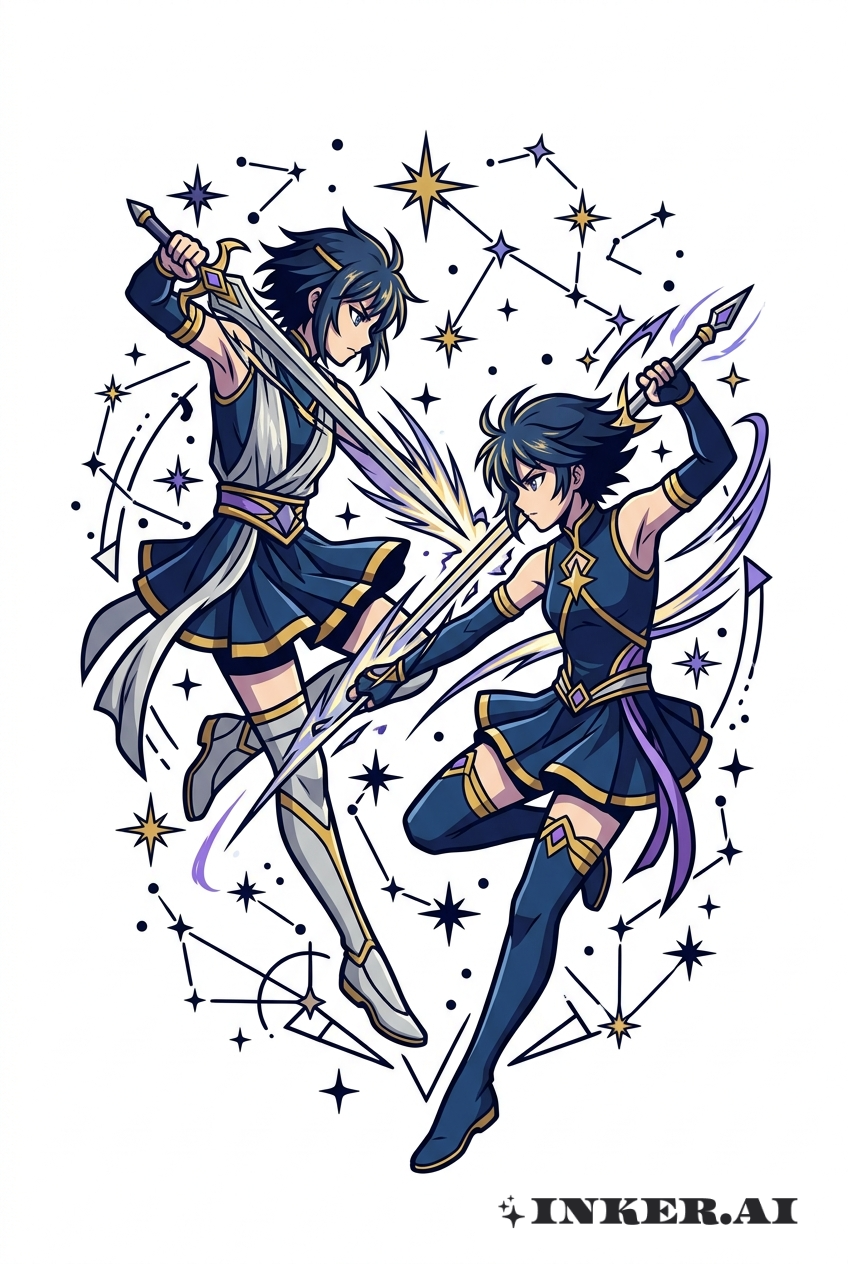 Song Tử Anime Bầu Trời Sao Đấu Tại