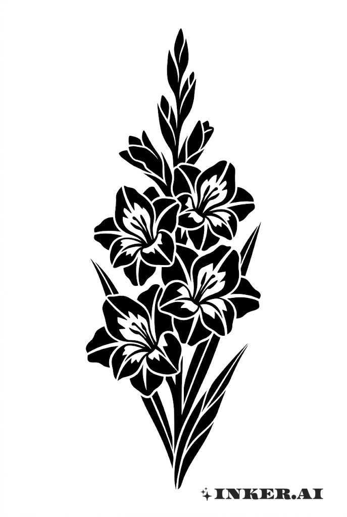 글라디올러스 블룸 클러스터