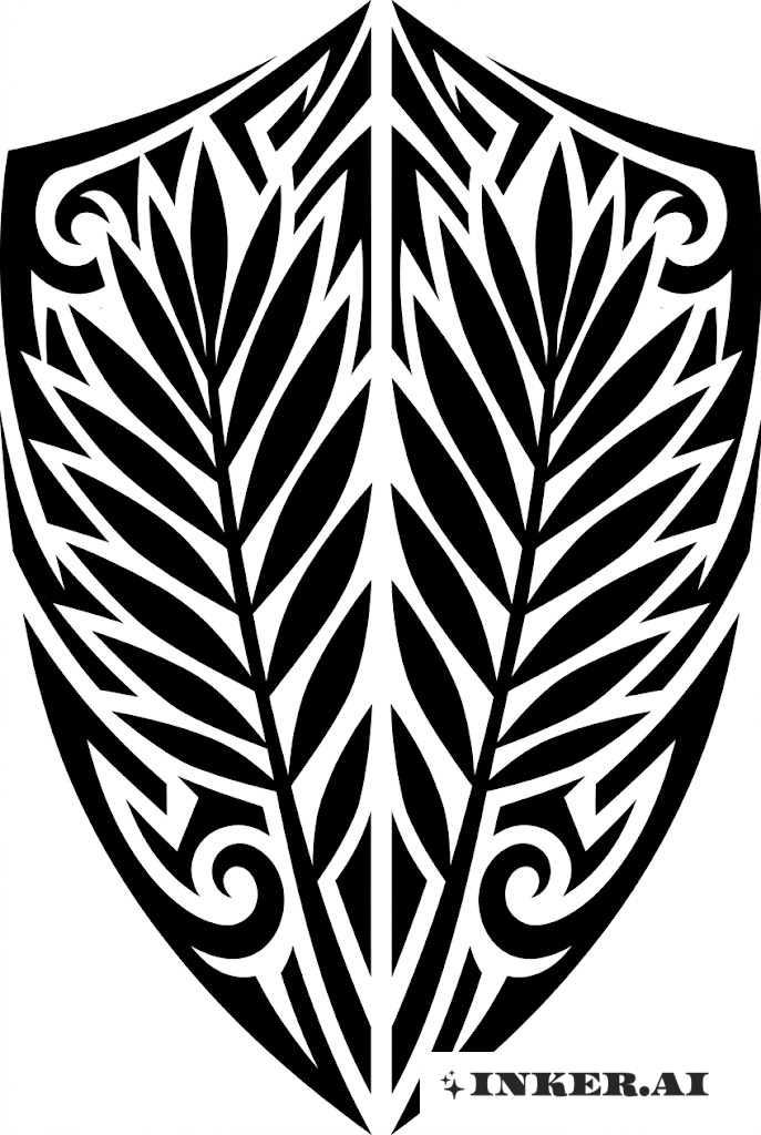 Escudo de Hojas de Palma Tribal