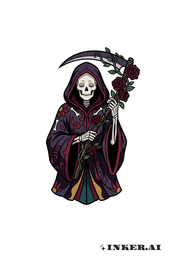 Santa Muerte Anime Ôm Ấp