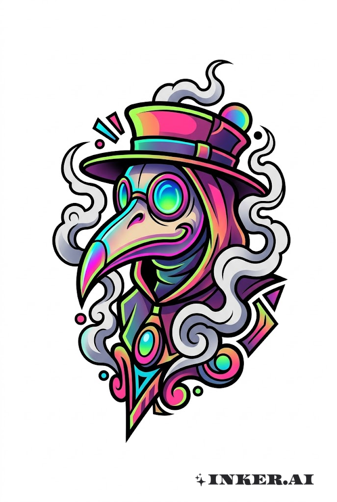 Plague Doctor Neon Vibes
